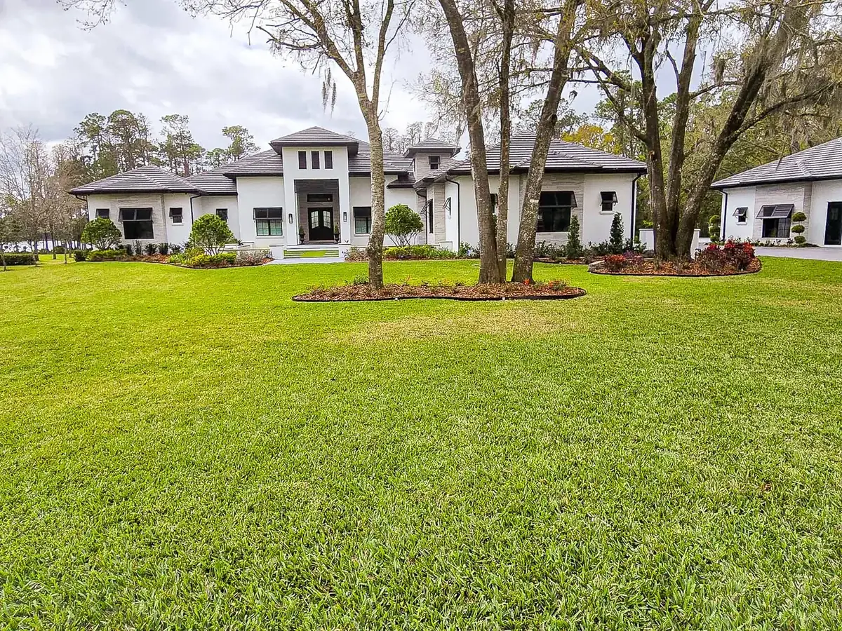 Finished landscape with fresh sod